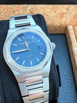 Girard Perregaux Laureato 34mm Diamond Bezel Steel Blue Dial 80189D11A431-11A