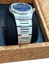 Girard Perregaux Laureato 34mm Diamond Bezel Steel Blue Dial 80189D11A431-11A