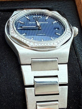 Girard Perregaux Laureato 34mm Diamond Bezel Steel Blue Dial 80189D11A431-11A