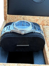 Girard Perregaux Laureato 34mm Diamond Bezel Steel Blue Dial 80189D11A431-11A