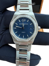 Girard Perregaux Laureato 34mm Diamond Bezel Steel Blue Dial 80189D11A431-11A