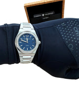 Girard Perregaux Laureato 34mm Diamond Bezel Steel Blue Dial 80189D11A431-11A