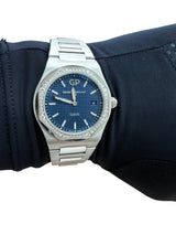 Girard Perregaux Laureato 34mm Diamond Bezel Steel Blue Dial 80189D11A431-11A