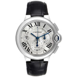 Cartier Ballon Bleu 44mm Steel Silver Dial Chronograph Mens Watch W6920003
