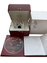 Cartier Ballon Bleu 44mm Steel Silver Dial Chronograph Mens Watch W6920003