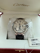 Cartier Ballon Bleu 44mm Steel Silver Dial Chronograph Mens Watch W6920003