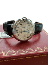 Cartier Ballon Bleu 44mm Steel Silver Dial Chronograph Mens Watch W6920003