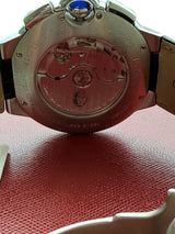 Cartier Ballon Bleu 44mm Steel Silver Dial Chronograph Mens Watch W6920003