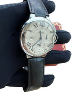 Cartier Ballon Bleu 44mm Steel Silver Dial Chronograph Mens Watch W6920003