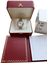 Cartier Ballon Bleu 42mm Steel Silver Dial Automatic Men's Watch W69012Z4