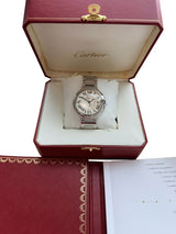Cartier Ballon Bleu 42mm Steel Silver Dial Automatic Men's Watch W69012Z4