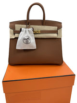 Hermes Birkin 25 Gold Togo Leather With Gold Hardware Handbag