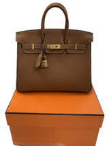 Hermes Birkin 25 Gold Togo Leather With Gold Hardware Handbag