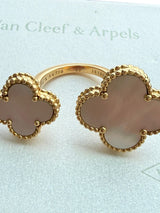 Van Cleef & Arpels Magic Alhambra Mother of Pearl Between The Finger Ring Gold