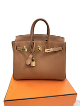 Hermes Birkin 25 Gold Togo Leather With Gold Hardware Handbag