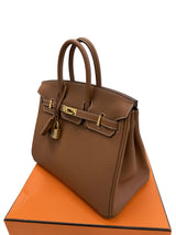 Hermes Birkin 25 Gold Togo Leather With Gold Hardware Handbag