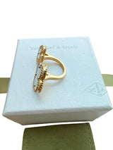 Van Cleef & Arpels Magic Alhambra Mother of Pearl Between The Finger Ring Gold
