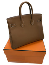 Hermes Birkin 25 Gold Togo Leather With Gold Hardware Handbag