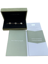 Van Cleef & Arpels Vintage Alhambra 5 Motifs Mother Of Pearl Bracelet 18K Gold
