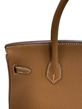 Hermes Birkin 25 Gold Togo Leather With Gold Hardware Handbag