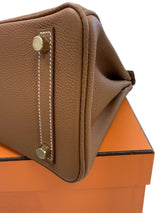 Hermes Birkin 25 Gold Togo Leather With Gold Hardware Handbag