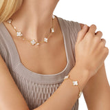 Van Cleef & Arpels Vintage Alhambra 5 Motifs Mother Of Pearl Bracelet 18K Gold