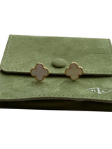 Van Cleef & Arpels Vintage Alhambra Mother Of Pearl Bracelet Earrings 18K Gold