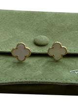 Van Cleef & Arpels Vintage Alhambra Mother Of Pearl Bracelet Earrings 18K Gold