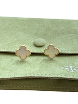 Van Cleef & Arpels Vintage Alhambra Mother Of Pearl Bracelet Earrings 18K Gold