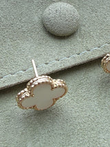 Van Cleef & Arpels Vintage Alhambra Mother Of Pearl Bracelet Earrings 18K Gold