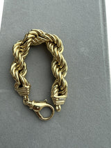 Tiffany & Co. Rope Link Bracelet Large Lobster Clasp 18K Yellow Gold 7.5 Inches