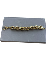 Tiffany & Co. Rope Link Bracelet Large Lobster Clasp 18K Yellow Gold 7.5 Inches