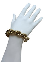 Tiffany & Co. Rope Link Bracelet Large Lobster Clasp 18K Yellow Gold 7.5 Inches