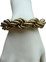 Tiffany & Co. Rope Link Bracelet Large Lobster Clasp 18K Yellow Gold 7.5 Inches