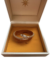 Bulgari Serpenti Single-Coil 18K Rose Gold Bracelet with Pavé Diamonds Onyx Eyes
