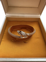 Bulgari Serpenti Single-Coil 18K Rose Gold Bracelet with Pavé Diamonds Onyx Eyes