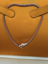 Bulgari Serpenti Necklace 18K Rose Gold with Pavé Diamonds Black Onyx Eyes