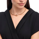 Bulgari Serpenti Necklace 18K Rose Gold with Pavé Diamonds Black Onyx Eyes