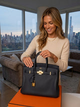 Hermès Birkin 25 Eclat Gris Misty Noir Swift Leather Permabrass Hardware