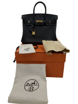 Hermès Birkin 25 Eclat Gris Misty Noir Swift Leather Permabrass Hardware