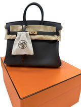 Hermès Birkin 25 Eclat Gris Misty Noir Swift Leather Permabrass Hardware