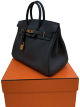 Hermès Birkin 25 Eclat Gris Misty Noir Swift Leather Permabrass Hardware