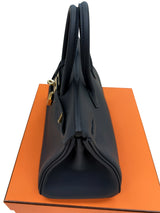 Hermès Birkin 25 Eclat Gris Misty Noir Swift Leather Permabrass Hardware