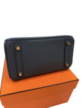 Hermès Birkin 25 Eclat Gris Misty Noir Swift Leather Permabrass Hardware