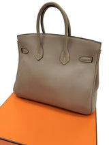 Hermès Birkin 25 Gris Tourterelle Togo Leather With Silver Hardware Handbag