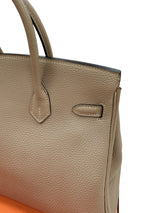 Hermès Birkin 25 Gris Tourterelle Togo Leather With Silver Hardware Handbag