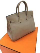 Hermès Birkin 25 Gris Tourterelle Togo Leather With Silver Hardware Handbag