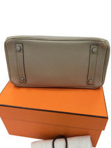 Hermès Birkin 25 Gris Tourterelle Togo Leather With Silver Hardware Handbag