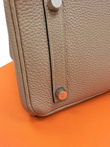 Hermès Birkin 25 Gris Tourterelle Togo Leather With Silver Hardware Handbag
