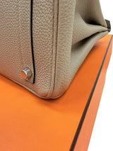 Hermès Birkin 25 Gris Tourterelle Togo Leather With Silver Hardware Handbag